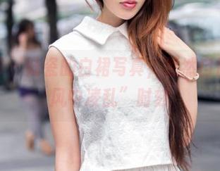 推女郎 - 陆瓷的白裙写真，悠然自得的“风中凌乱”时刻